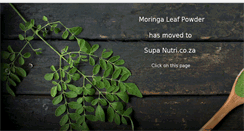 Desktop Screenshot of moringaleafpowder.co.za